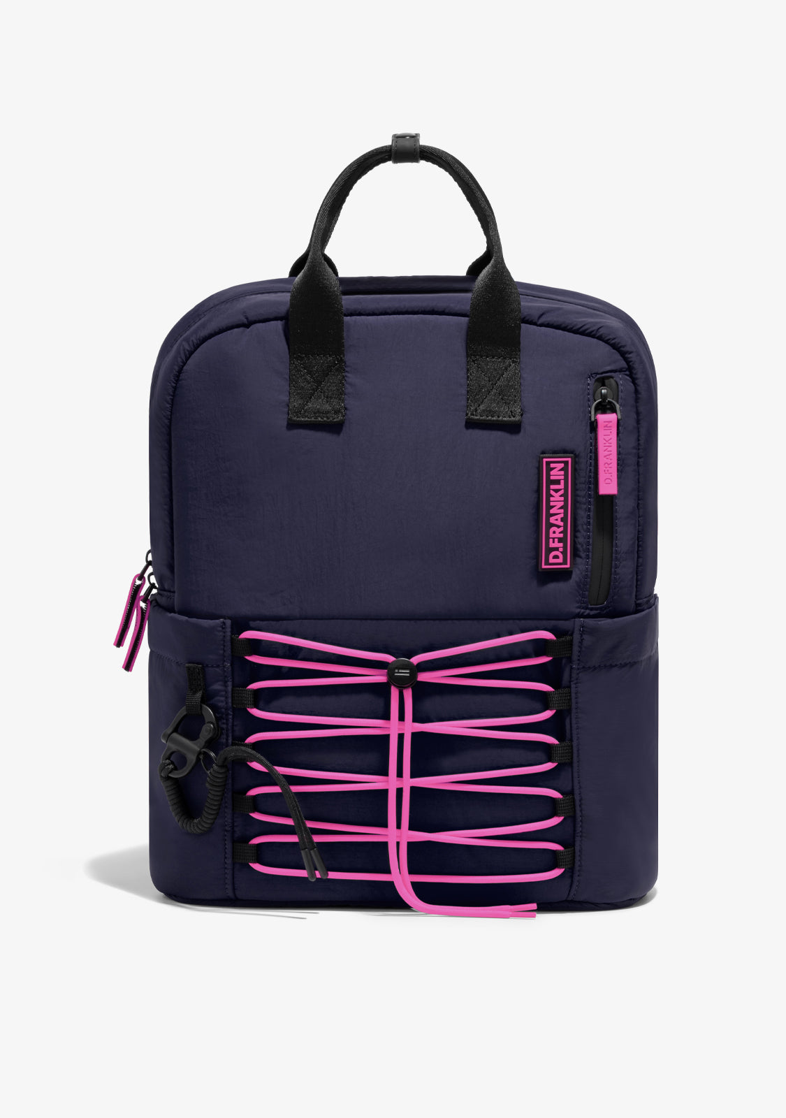 Navy and pink backpack online