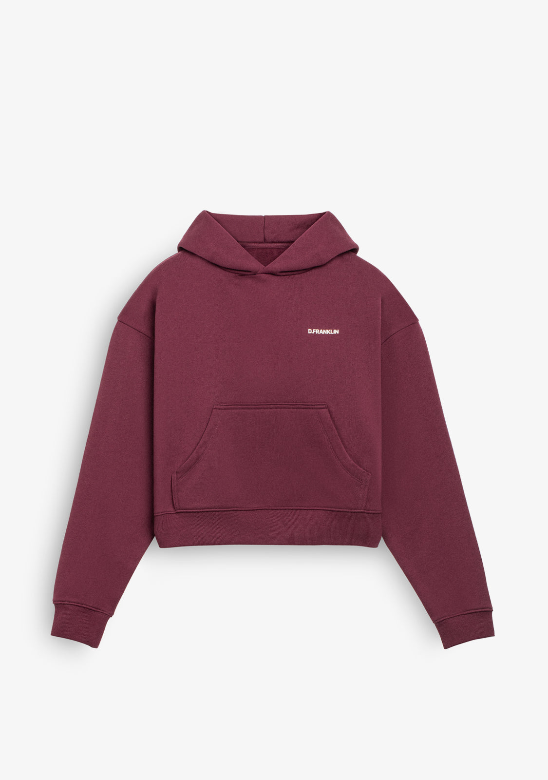 Worldwide Crop Hoodie Wine