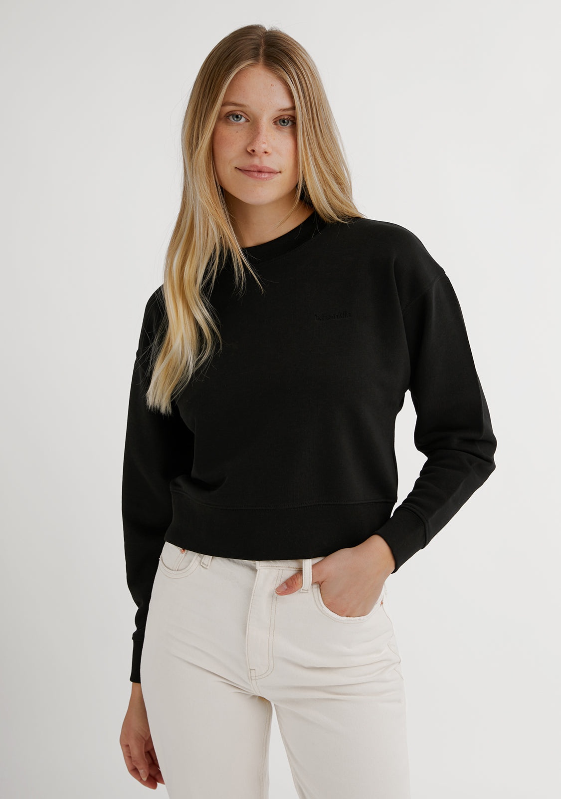 Cropped crew sweatshirt sale