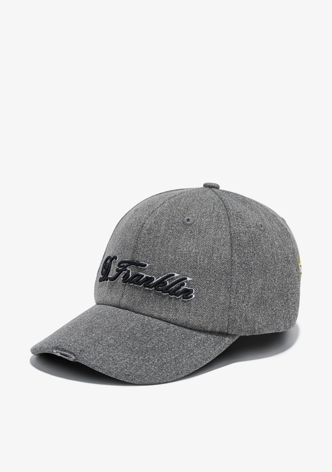 Logo Denim Cap Black