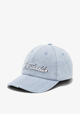 Logo Denim Cap Blue