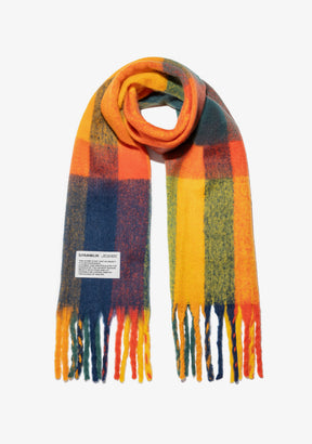 Nordic Bomb Plaid Scarf Yellow / Multi