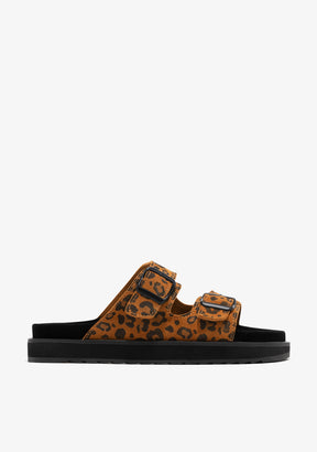 Nordic Sandal Buckle Leopard