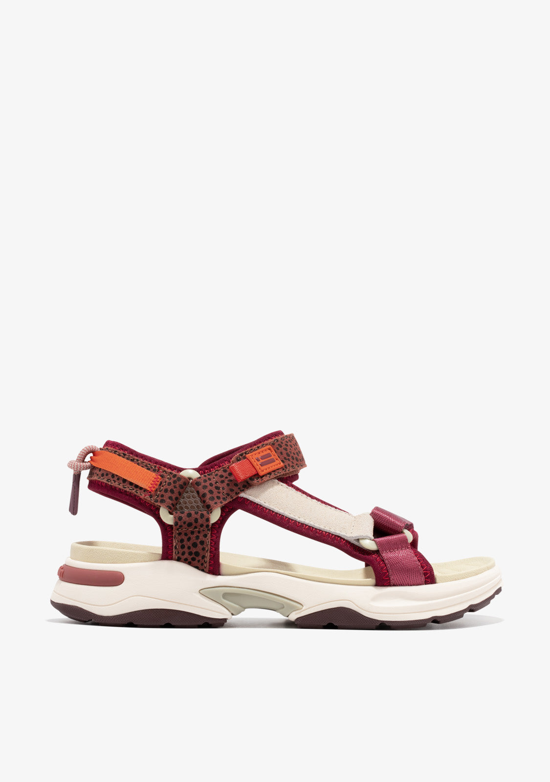 Flame Sandal Strips Burgundy