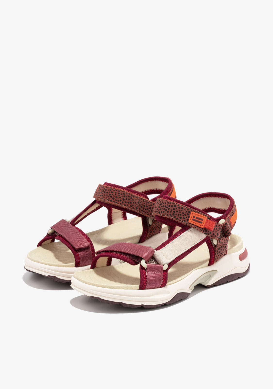 Flame Sandal Strips Burgundy