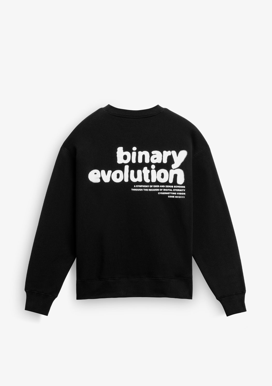 Crewneck Binary Oversize Sweatshirt Black