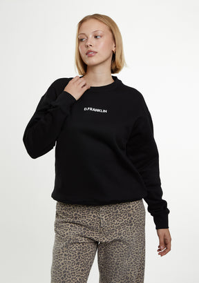 Crewneck Binary Oversize Sweatshirt Black