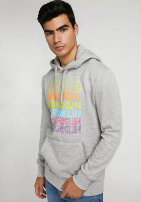 Hoodie Rainbow Grey