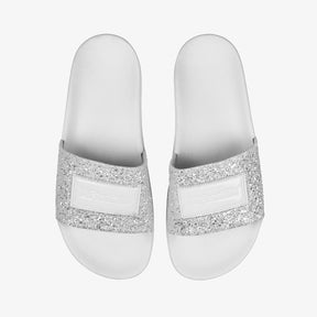 Glitter Label Slide White